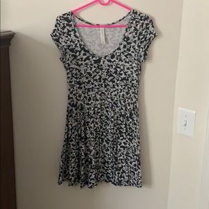 Black and Grey Patterned Dress
